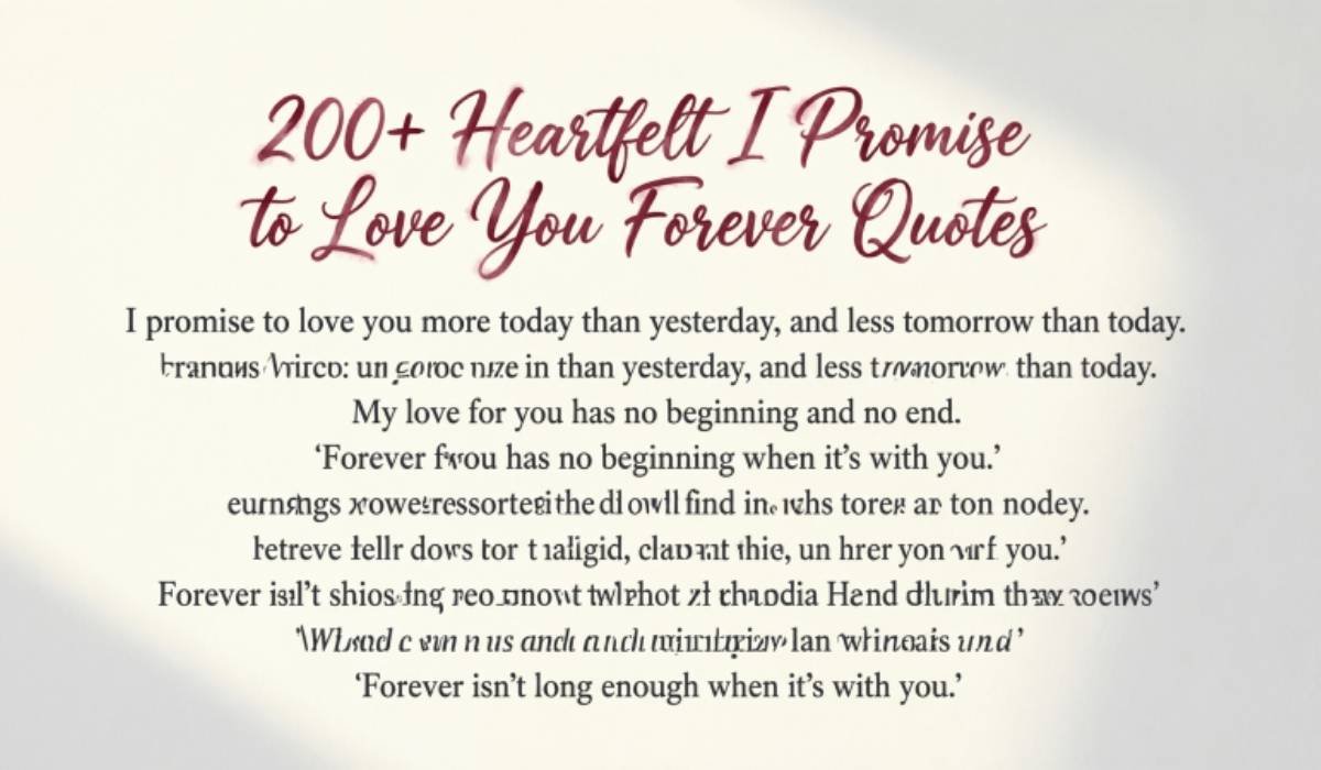 I Promise to Love You Forever Quotes