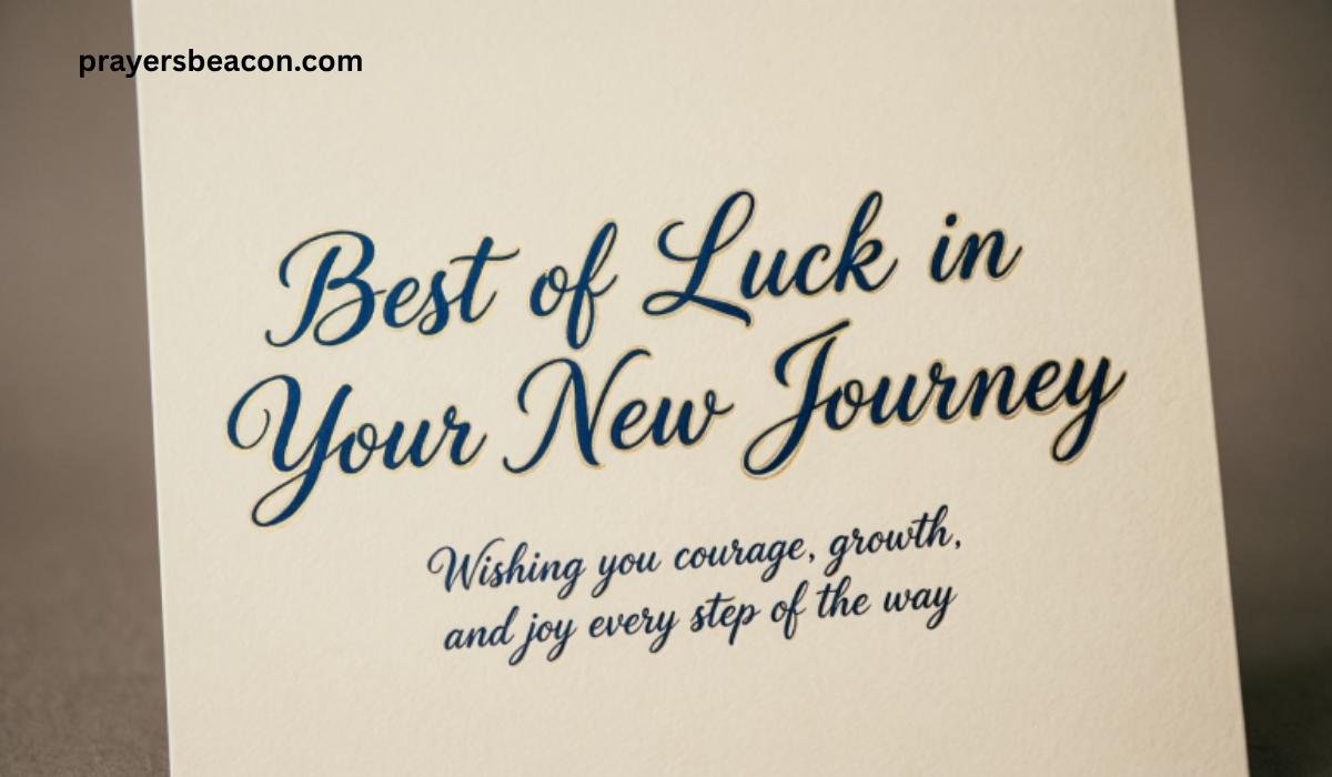 Best of Luck in Your New Journey Messages