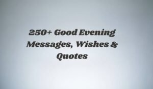 Good Evening Messages