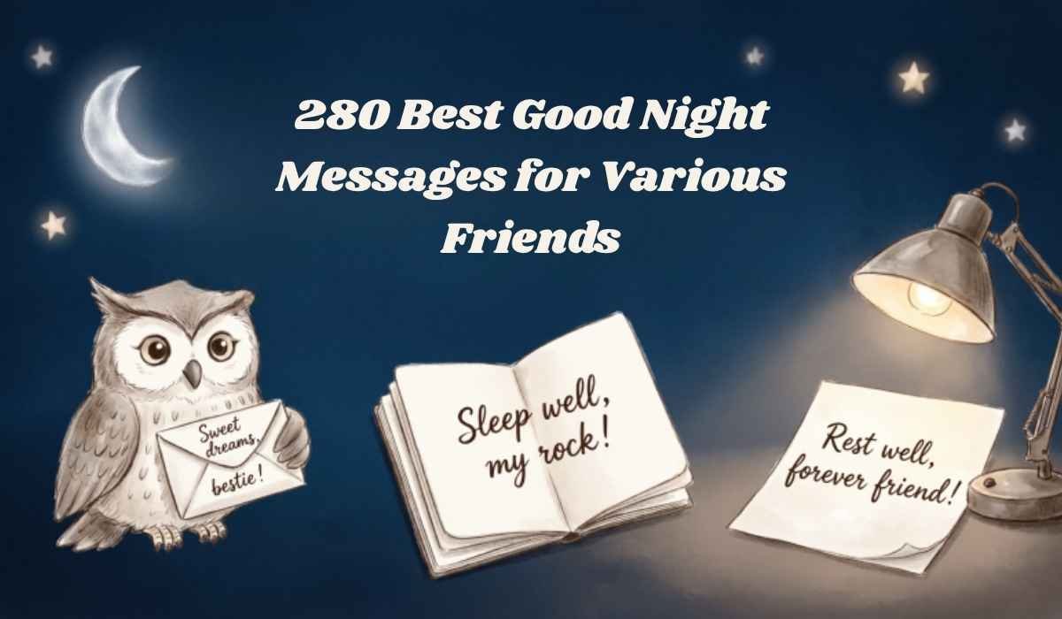 Good Night Messages for Various Friends