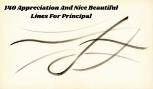 Nice Beautiful Lines For Principal