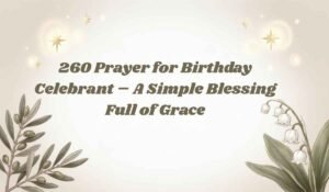 Prayer for Birthday Celebrant