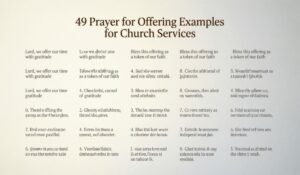 Prayer for Offering Examples