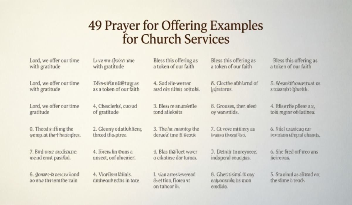 Prayer for Offering Examples