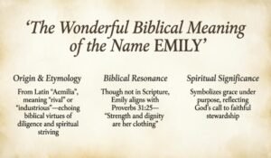 Biblical Meaning of the Name EMILY