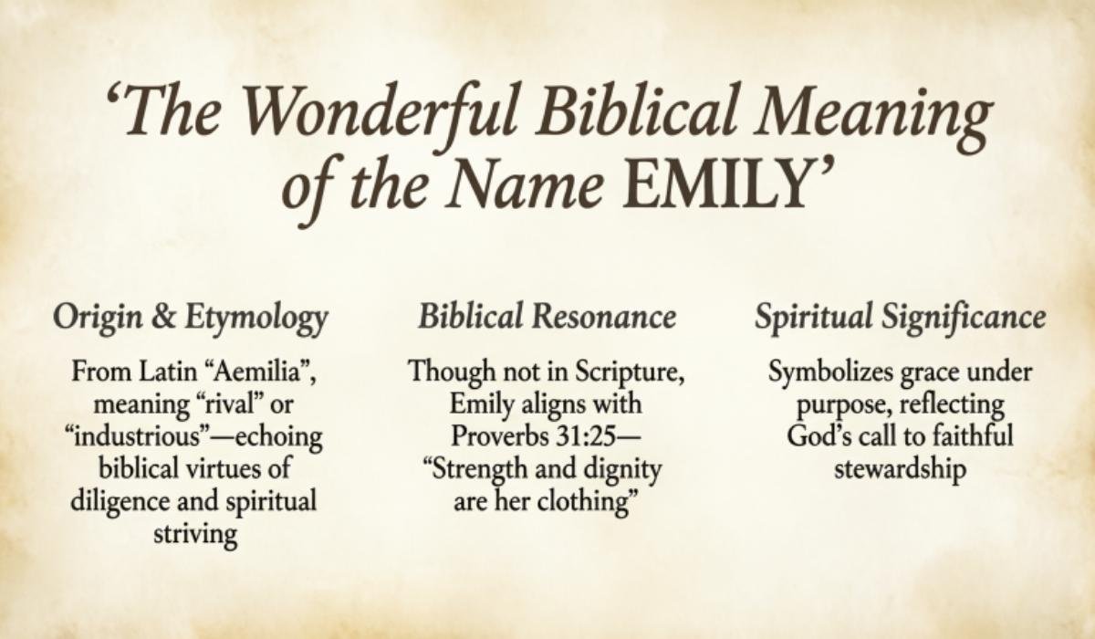 Biblical Meaning of the Name EMILY