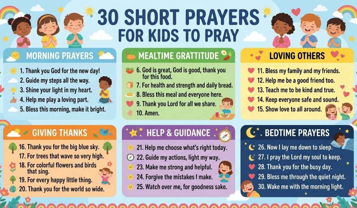 Short Prayers for Kids